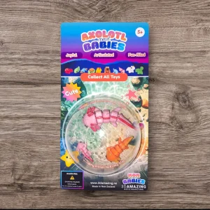 Axolotl Mom and Babies Toys – Cute Wigglets Articulated Animal Set