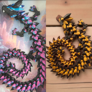 Crystal Dragon Collection – Articulated 3D Printed Crystal Dragons for Collectors & Kids