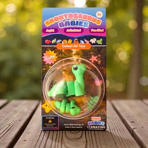 Brontosaurus and Babies Toys – Cute Wigglets Articulated Animal Set